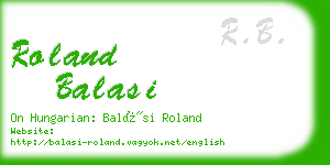 roland balasi business card